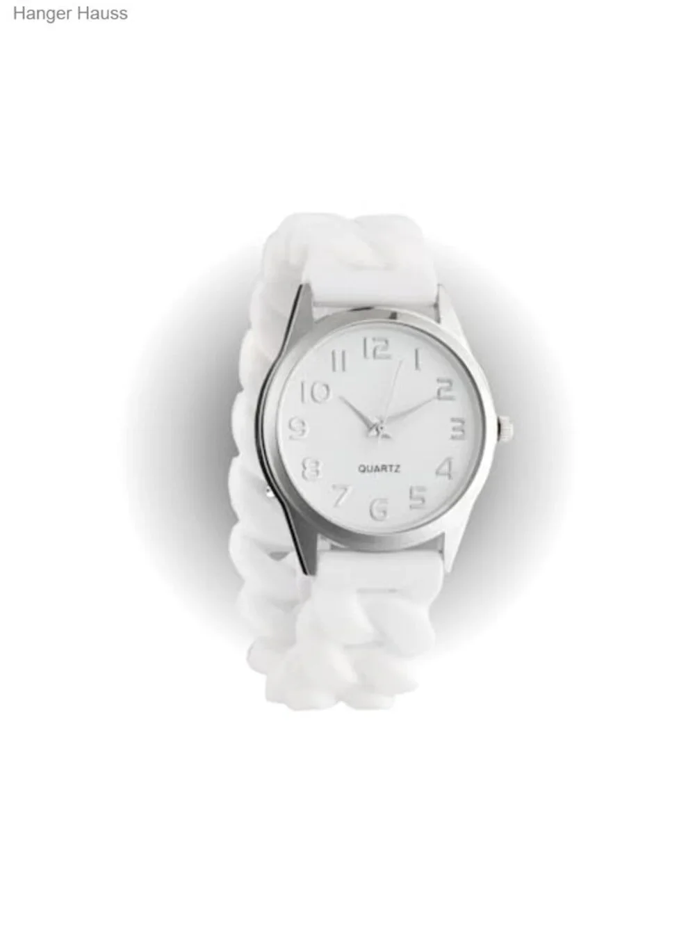 Silicone Stretch Band Analog Watch Large Numbers Quartz Easy Read Unisex